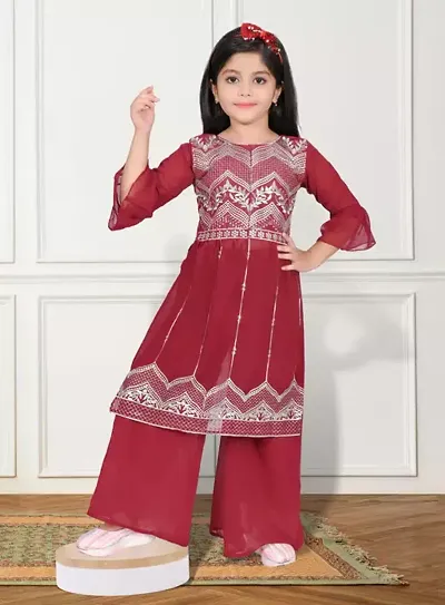 Alluring Stitched Kurta Set For Girls