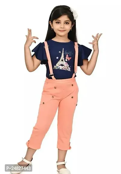 Stylish Multicoloured Denim Jumpsuit For Girl-thumb0