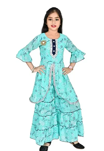 Alluring Stitched Kurta Set For Girls