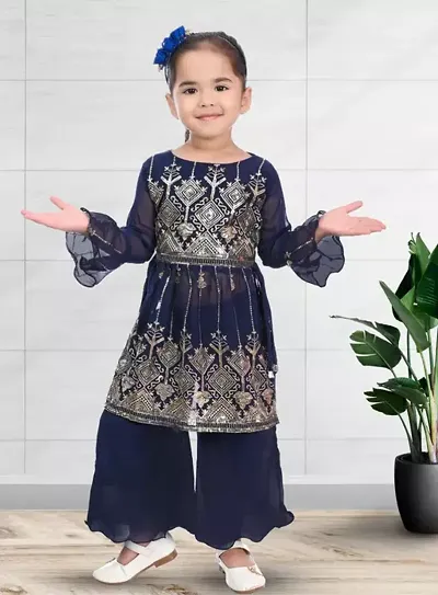 Alluring Stitched Kurta Set For Girls