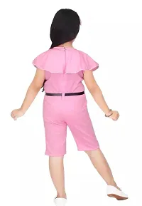 Stylish Pink Denim Jumpsuit For Girl-thumb1