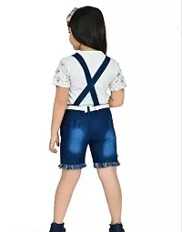 Stylish Multicoloured Denim Jumpsuit For Girl-thumb1