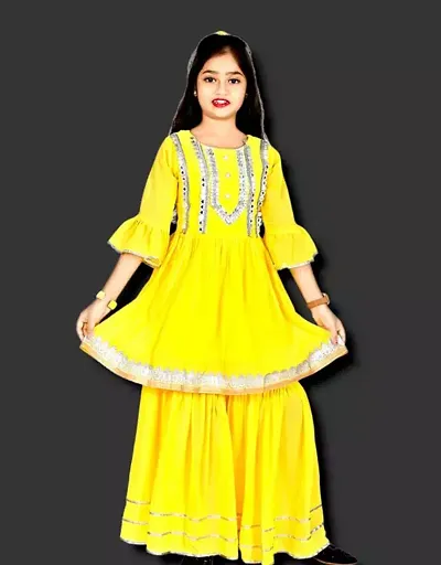 Alluring Stitched Kurta Set For Girls