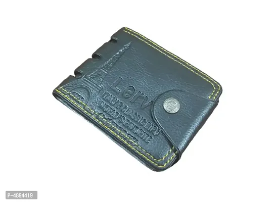 Trendy Green Short PU Leather Wallet For Men And Boys