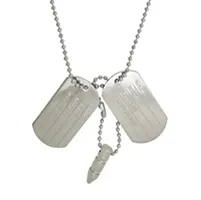 Stylish Fancy Silver Stainless Steel Chain With Pendant For Men-thumb1