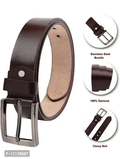 Stylish Fancy Solid Faux Leather Belt For Men-thumb3