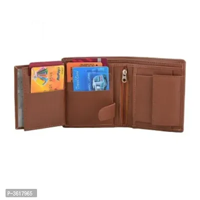 Trendy Leather Trifold Wallet for Men