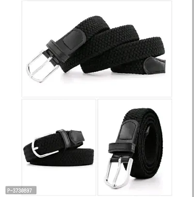 Unisex Elastic Leather Adjustable Knitted Belts for Men/Women-thumb0