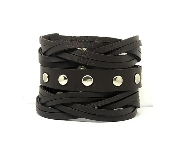 Adjustable Ruff-N-Tuff Leather Bracelets for Men