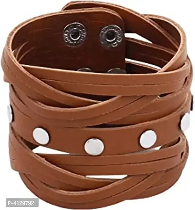 Adjustable Ruff-N-Tuff  Leather Bracelet for Men