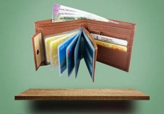 Trendy Leatherette Two-Fold Wallets For Men