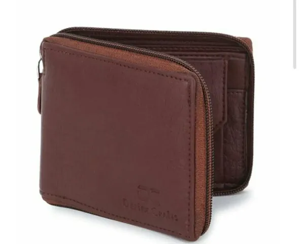 Stylish Solid Zip Around Wallets For Men