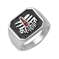 Amazing Mahakal Stainless Steel Rings For Men and Boys-thumb1