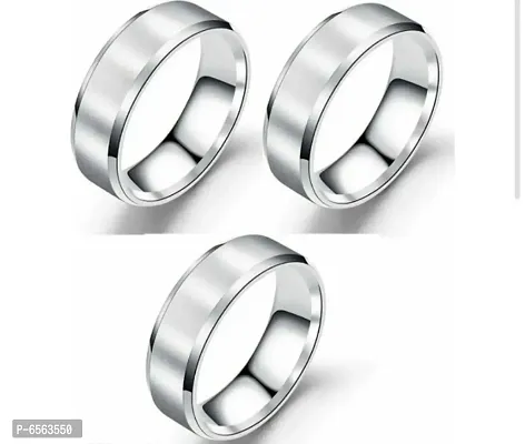 Stylish And Party-Wear Stainless Steel Rings For Men and Boys (PACK OF 3)