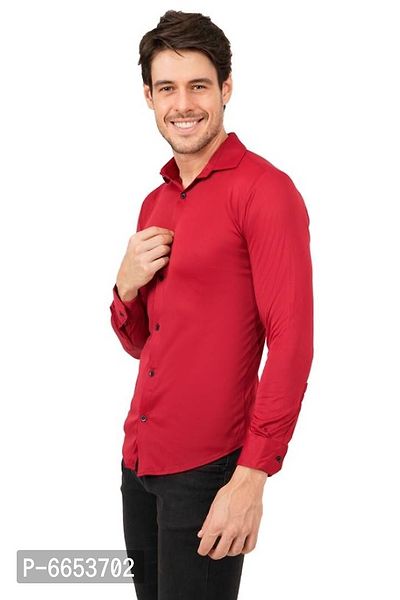 MEN CASUAL SLIMFIT COTTON LYCRA SHIRT-thumb2