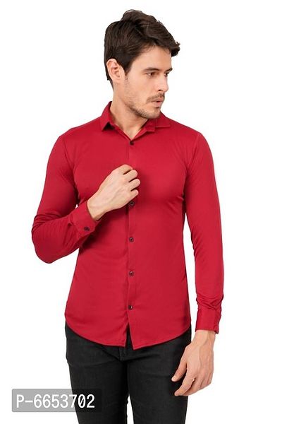 MEN CASUAL SLIMFIT COTTON LYCRA SHIRT-thumb4