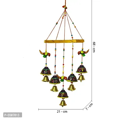 Beautiful Handmade Traditional Art Hanging Jhumar Showpiece Wind Chimes-thumb4