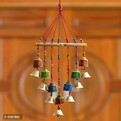 Beautiful Handmade Traditional Art Hanging Jhumar Showpiece Wind Chimes-thumb0