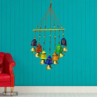 Beautiful Handmade Traditional Art Hanging Jhumar Showpiece Wind Chimes-thumb0