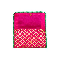 Stylish Fabric Envelope Style Clutch For Women (Pink)-thumb2