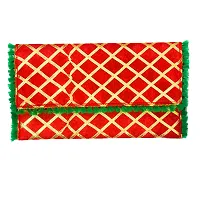 Stylish Fabric Envelope Style Clutch For Women (Red)-thumb1