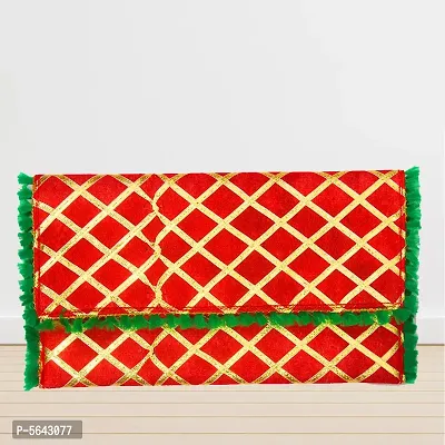 Stylish Fabric Envelope Style Clutch For Women (Red)