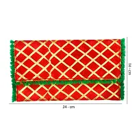 Stylish Fabric Envelope Style Clutch For Women (Red)-thumb3