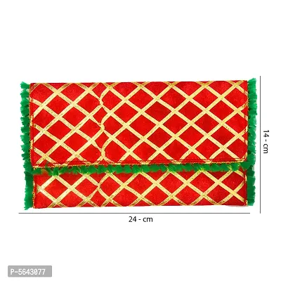 Stylish Fabric Envelope Style Clutch For Women (Red)-thumb4
