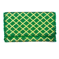 Stylish Fabric Envelope Style Clutch For Women (Green)-thumb1