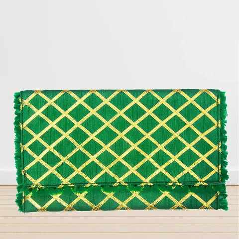 Stylish Fabric Envelope Style Clutch For Women (Green)