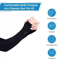 Stylish Breathable and Stretchable Arm Sleeve With Thumb Hole For Hero Duet-thumb2