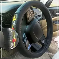 RONISH Exclusive Ring Type Car Steering Wheel Cover (Om Namah Shivay) Black For Mahindra Verito Vibe-thumb1