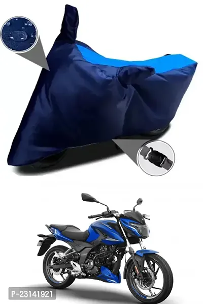 RONISH Waterproof Two Wheeler Cover (Black,Blue) For Bajaj Pulsar P150_t56