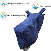 Designer Bike Body Cover Navy Blue For Yamaha Saluto Rx-thumb4