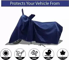 RONISH Waterproof Bike Cover/Two Wheeler Cover/Motorcycle Cover (Navy Blue) For Honda Shine-thumb1