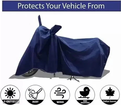 RONISH Waterproof Bike Cover/Two Wheeler Cover/Motorcycle Cover (Navy Blue) For Honda Shine-thumb2