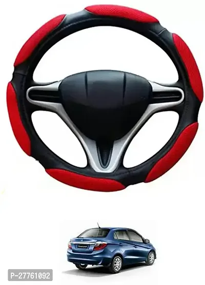 Car Steering Cover Red Black 6G Better Grip For Honda Amaze