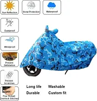 Stylish Blue Polyester Yamaha Libero Bike Cover-thumb2