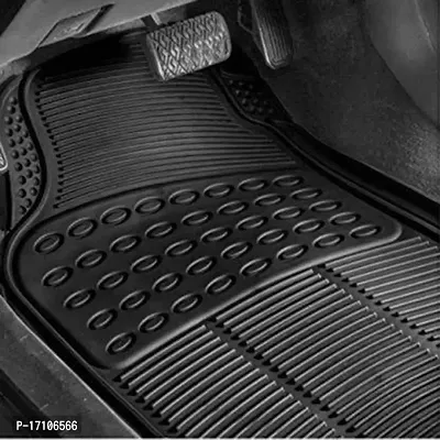 RONISH Black Rubber car Floor Foot mat for eKUV100-thumb2