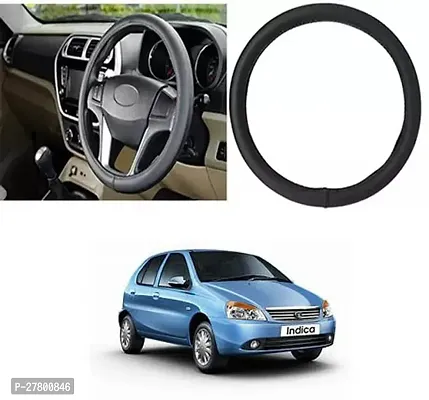 Designer Car Steering Cover Round Black For Tata Indicab