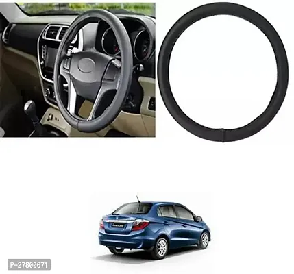 Designer Car Steering Cover Round Black For Honda Amaze