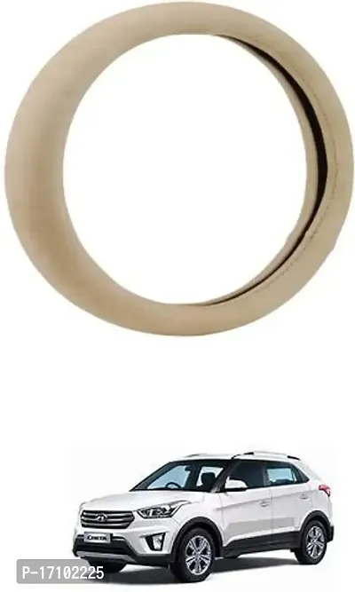 Car Stering Cover Round Beige For Creta