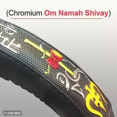 RONISH Exclusive Ring Type Car Steering Wheel Cover (Om Namah Shivay) Black For Tata Bolt-thumb4