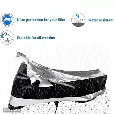 Splendid Waterproof Polyester Two Wheeler Cover Suitable For Bajaj Pulsar 150 DTS-i Bikes-thumb2