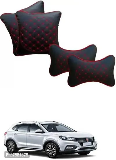 Car Neckrest Pillow Black Red Set Of 4 For MG ERX5