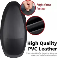 Two Wheeler Seat Cover Black For Honda Dream Yuga-thumb2