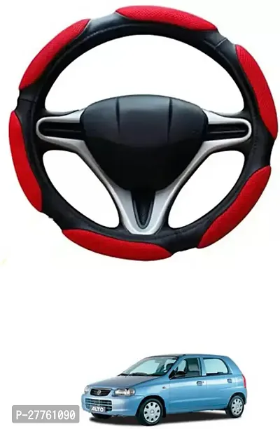 Car Steering Cover Red Black 6G Better Grip For Maruti Suzuki Alto