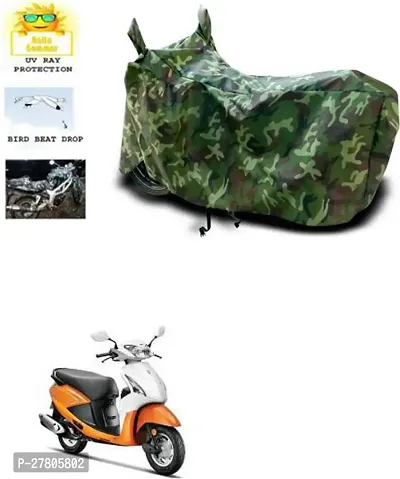 Designer Bike Body Cover Jungle Green For Hero Pleasure