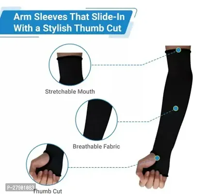 Stylish Breathable and Stretchable Arm Sleeve With Thumb Hole For Royal Enfield Interceptor 650-thumb4