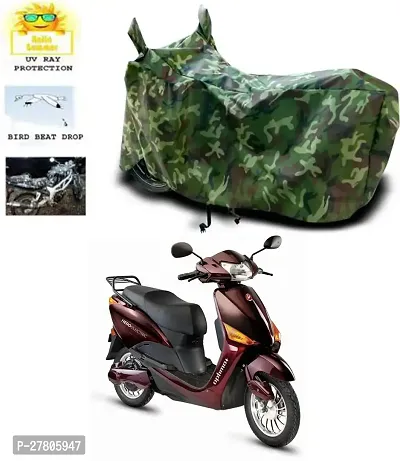 Designer Bike Body Cover Jungle Green For Hero Electric Optima Plus